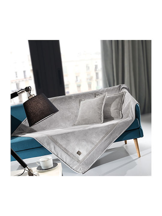 Guy Laroche Rubicon Sofa Throw 2 Seater 2 Sides 170x250cm Elephant
