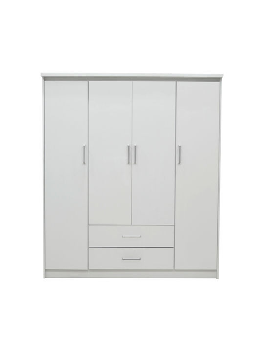Four Door Wardrobe Sliding Olympus 159x57x183cm
