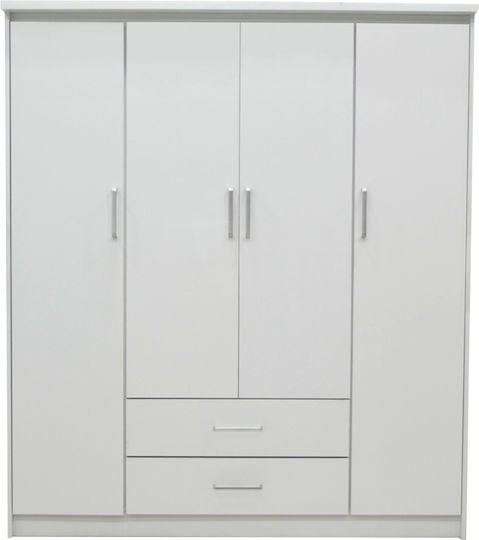 Olympus Τετράφυλλη Ντουλάπα Συρόμενη 159x57x183cm