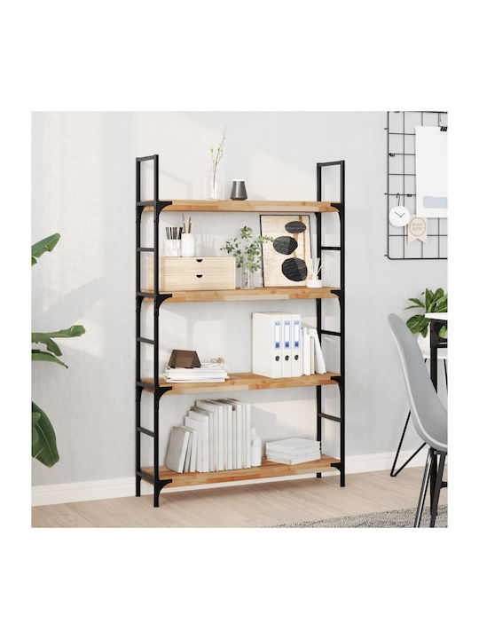 vidaXL Rectangular Bookcase Shelf made of Solid Wood Olive 100x20x4cm 3279587 1pcs