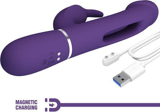 Pretty Love Kampas Rabbit 3 In 1 Multifunction Vibrator Tongue Violet