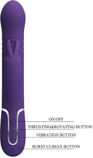 Pretty Love Coale Rabbit Vibrator 4 In 1 Purple
