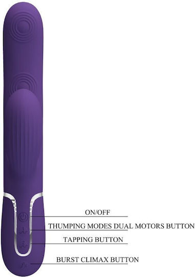 Pretty Love Perlita G-spot Vibrator 3 In 1 Multifunction Purple