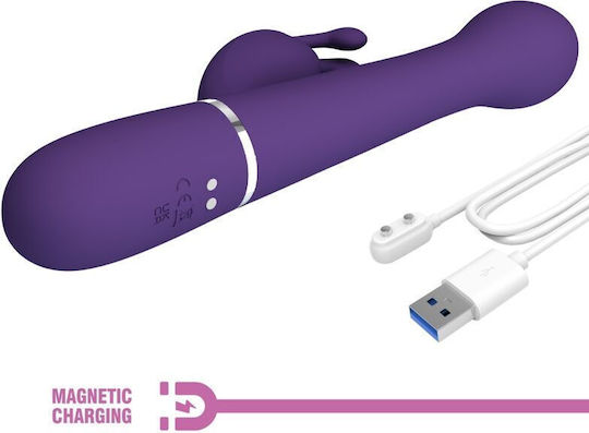 Pretty Love Dejon Rabbit Vibrator 3 In 1 Multifunction Purple