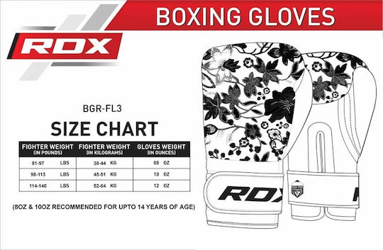 RDX de Copii Mănuși de Box din Piele Sintetică pentru Competiție Albe
