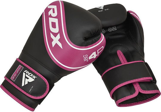 RDX Kids Παιδικά Γάντια Πυγμαχίας Δερμάτινα για Αγώνα Ροζ