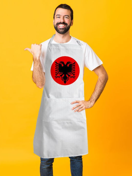 Koupakoupa Σημαία Αλβανίας Impermeabil Șorț de Bucătărie Albă KP_25624_apron-bbq-adult 1buc