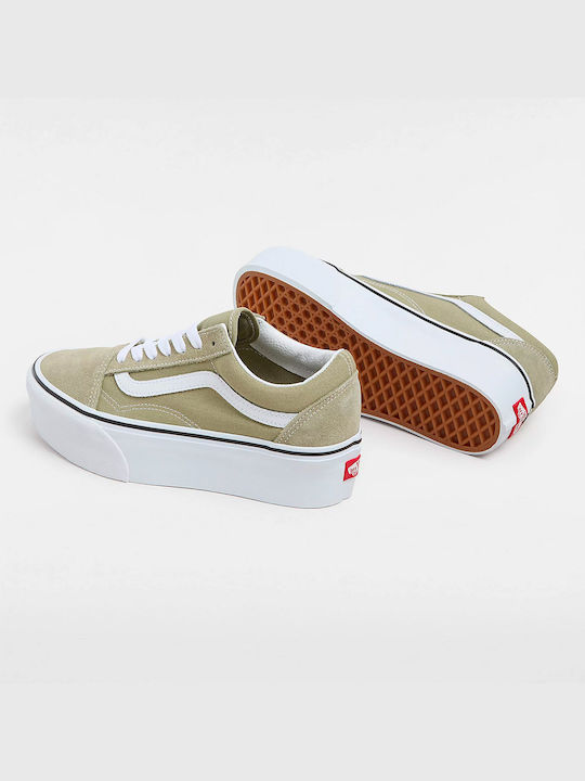 Stackform Flatforms Sneakers Olive