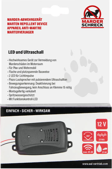 Ultrasonic LED Rodent Repellent Device for Cars and RVs Eal16276 Universal Eal