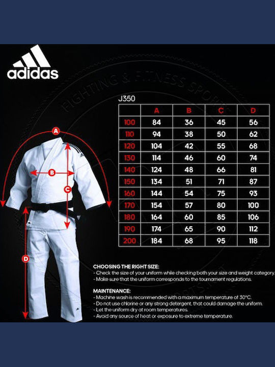 adidas Club Униформи Джудо Бяла
