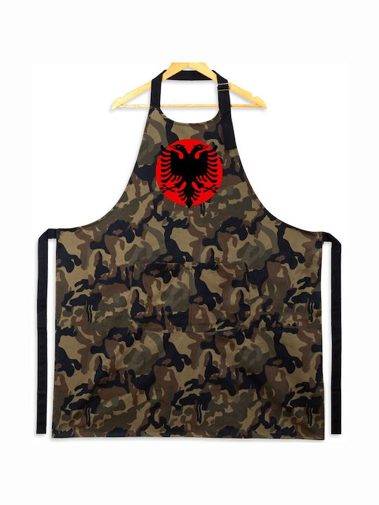 Koupakoupa Σημαία Αλβανίας Küchenschürze Braun 31.5x20cm KP_25624_apron-army 1Stück