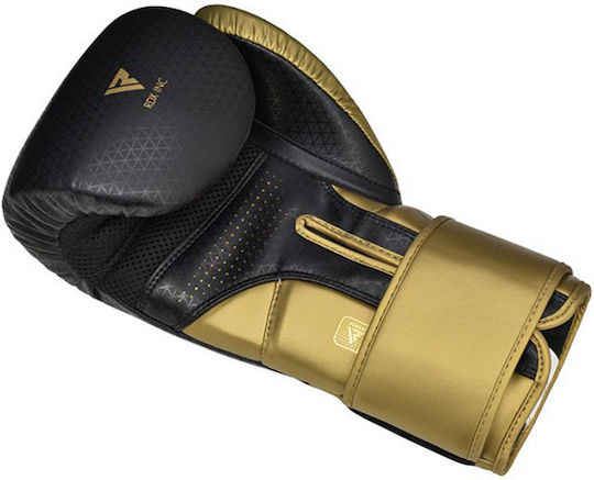 RDX Mark Pro Boxing Gloves made of Synthetic Leather for Match Gold