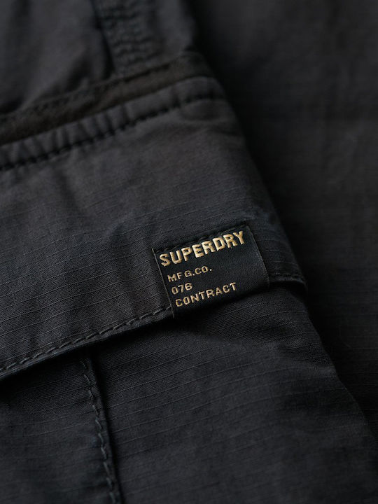 Women's Fabric Cargo Trousers Black