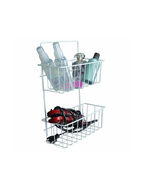Uncle George Wall Metal Shelf 26x11x34cm White
