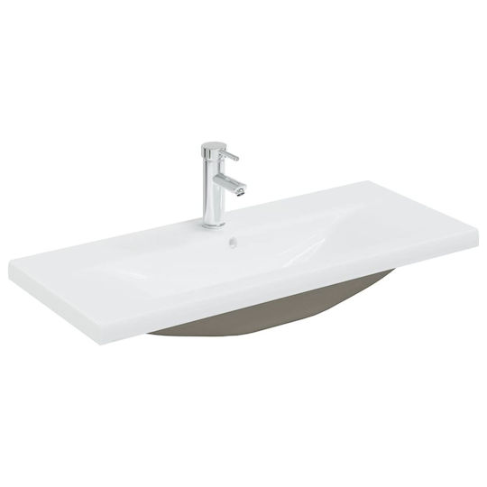 vidaXL Πάγκος με Νιπτήρα Μ90xΒ45xΥ38.5cm Καφέ
