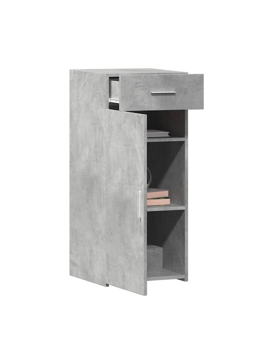 Living Room Display Cabinet Made of Particle Board Grey 40x42.5x93cm