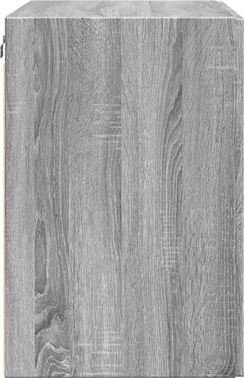 Hängeschrank fürs Wohnzimmer aus Spanplatte Grau 80x42,5x64 cm