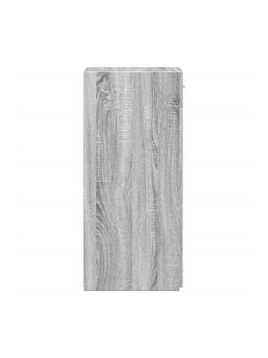 Living Room Display Cabinet Made of Particle Board Grey 40x42.5x93cm