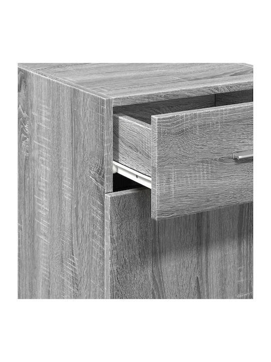 Living Room Display Cabinet Made of Particle Board Grey 40x42.5x93cm
