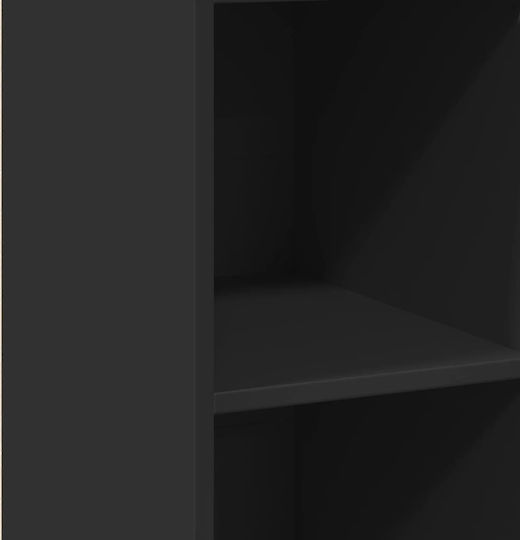 Βιβλιοθήκη Μαύρο 30x41x124εκ.