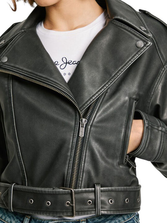 Amalia Women's Short Lifestyle Jacket for Winter Black