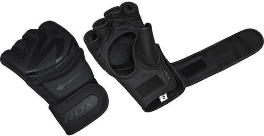 RDX Grappling MMA Handschuhe Leder Schwarz