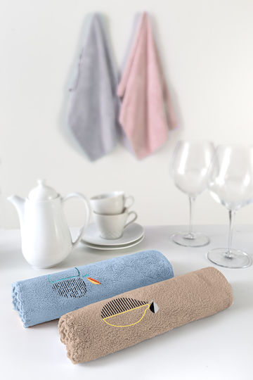 Guy Laroche Gourmet Πετσέτα Κουζίνας σε Μπεζ Χρώμα 35x50cm 2τμχ