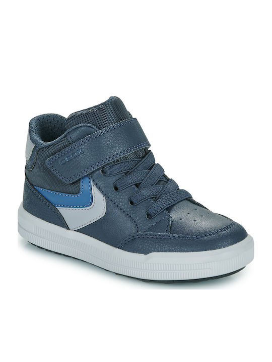 J Arzach Kids Sneakers High Anatomic with Scratch Blue