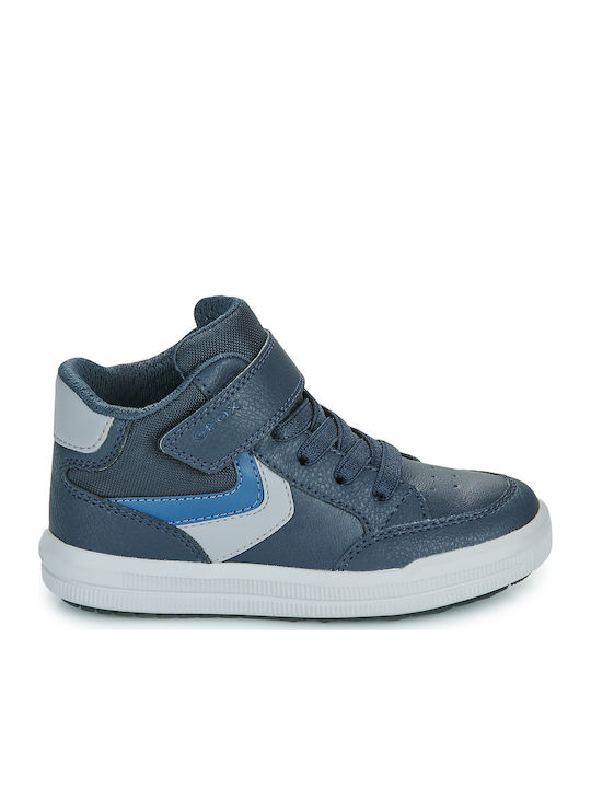 J Arzach Kids Sneakers High Anatomic with Scratch Blue