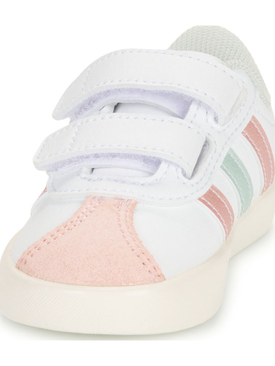 VL Court 3.0 Cf Kids Sneakers With Hoop & Loop Closure White