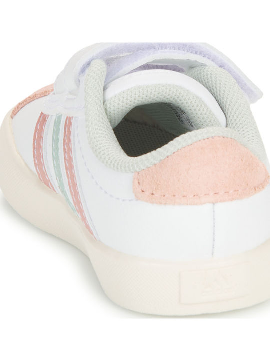 VL Court 3.0 Cf Kids Sneakers With Hoop & Loop Closure White