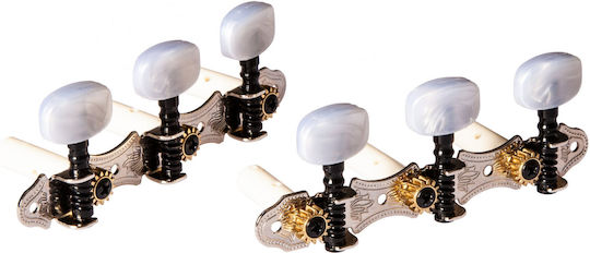 Ortega 3+3 Tuning Pegs for Acoustic guitar Silver