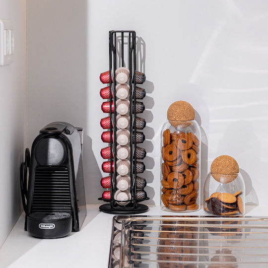Estia Stand Metalic De Depozitare Pentru Capsule Nespresso 12x12x39cm 01-19907