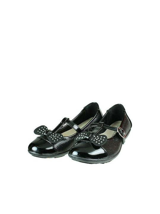 SmartKids Kids Ballerinas with Adjustable Metal Clasp Black