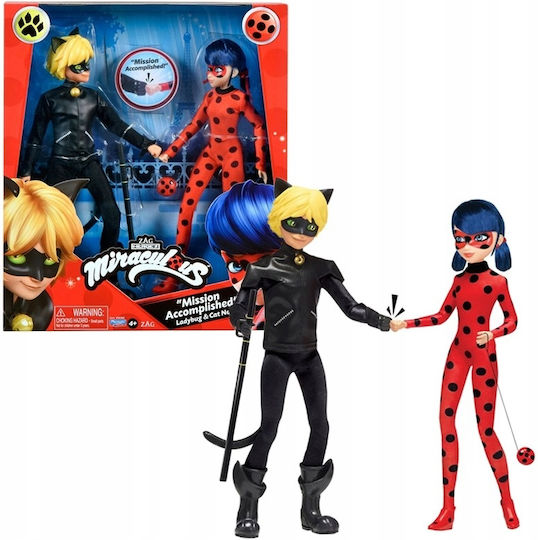 Păpuși Miraculous Ladybug & Black Cat Bandai 27cm