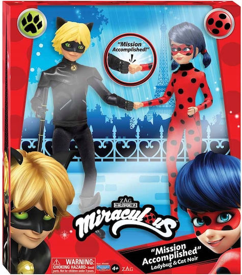 Păpuși Miraculous Ladybug & Black Cat Bandai 27cm