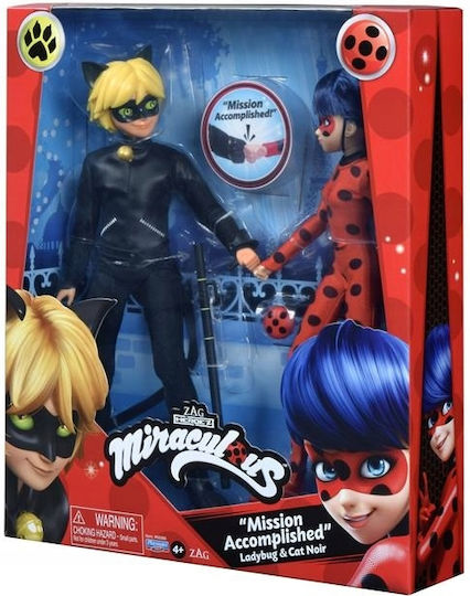 Păpuși Miraculous Ladybug & Black Cat Bandai 27cm