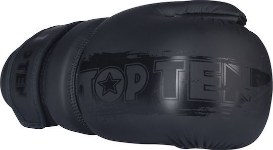 Top Ten Pointfighter "power Ink Γάντια Πυγμαχίας Δερμάτινα για Αγώνα Μαύρα