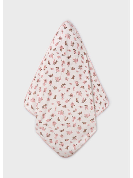 Mayoral Hooded Baby Bath Towel Blush