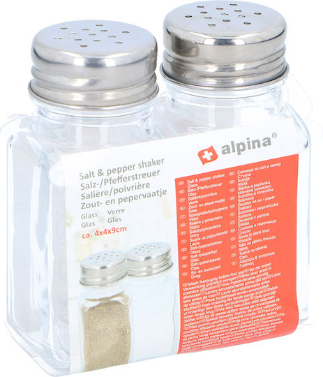 Alpina Appliances Σετ Αλατοπίπερο Стъкло 2бр