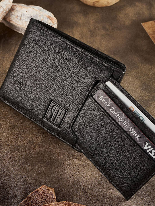 Leather Men's Wallet Classic with RFID Black