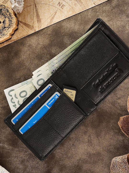 Leather Men's Wallet Classic with RFID Black