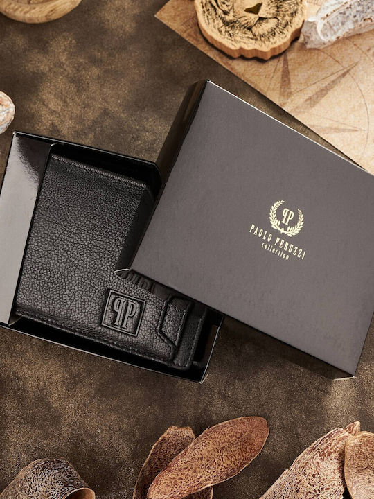 Leather Men's Wallet Classic with RFID Black