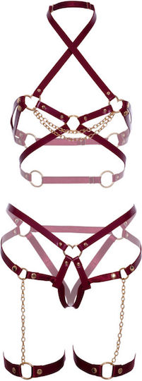 Leg Avenue Harness Bra Gold