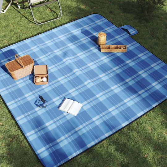 vidaXL Κουβέρτα Πικ Νικ 200x200cm σε Μπλε χρώμα