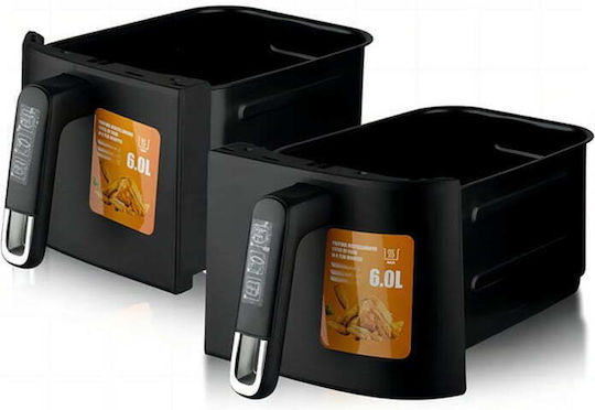 Raf R5272 Air Fryer με Διπλό Αποσπώμενο Κάδο 9lt Μαύρο