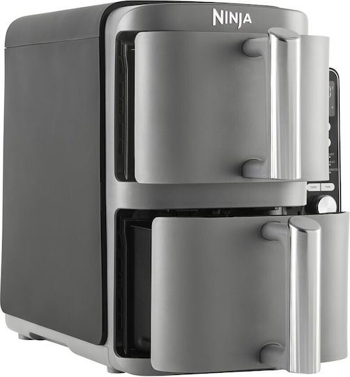 Ninja Double Stack XL Air Fryer with Double Detachable Bucket 9.5lt Gray