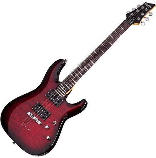 Schecter C-6 Plus Stcb Electric Guitar Heavy with HH Pickup Configuration Burst with Case