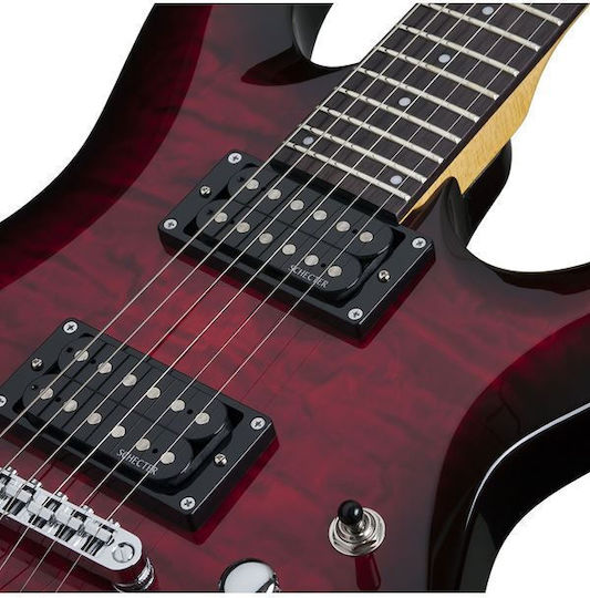Schecter C-6 Plus Stcb Електрическа Китара Тежък с HH Конфигурация на Пикапите Избухване с Калъф