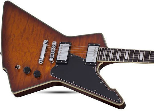 Schecter E-1 Custom Special Edition Vsb Electric Guitar Heavy Burst with Case